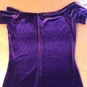 Purple velvet dress